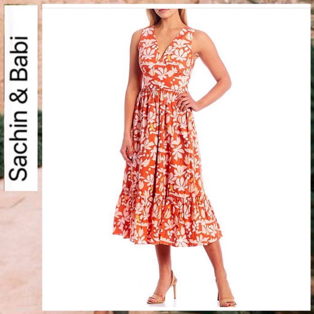 🔥🆕NWT Sachin & Babi Dany Floral Midi Dress